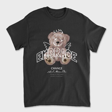 Embrace Change Teddy Bear, Tricou Barbati (Unisex)