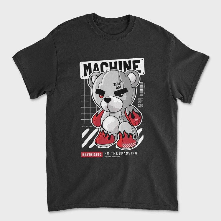 Machine Teddy Bear, Tricou Barbati (Unisex)