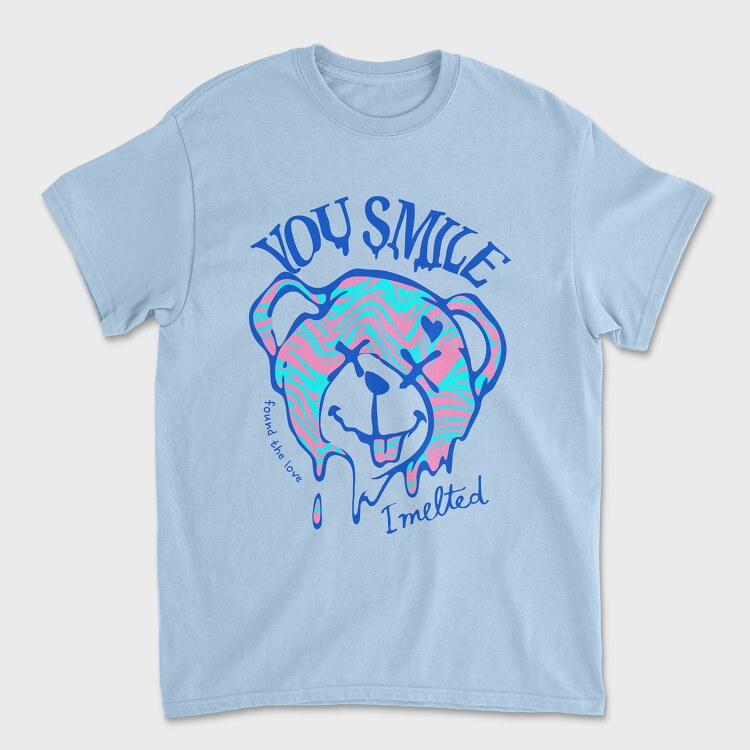 You Smile I Melted Teddy, Tricou Barbati (Unisex)