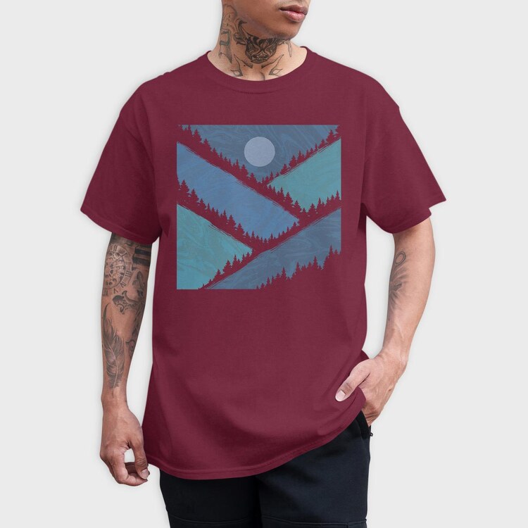 Geometric Mountains, Tricou Barbati (Unisex)