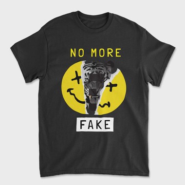 No More Fake, Tricou Barbati (Unisex)