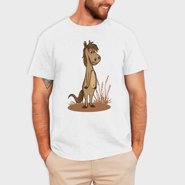 Horse Cartoon, Tricou Barbati (Unisex)