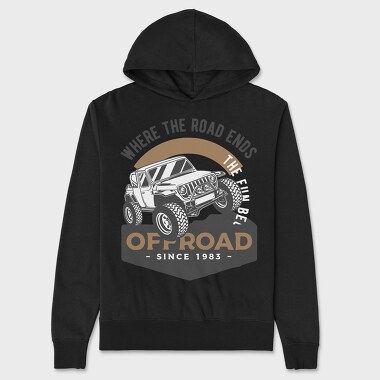 Off Road Jeep 2, Hanorac Oversize Barbati (Unisex)