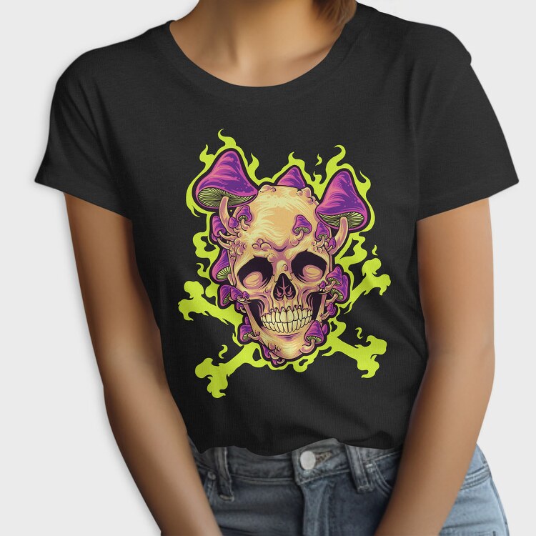 Psychedelic Skull Fungi, Tricou Femei