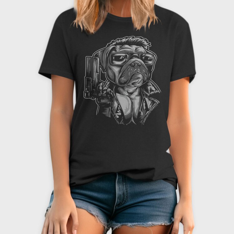 Pug Pilot, Tricou Barbati (Unisex)
