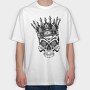 Skull Crown King, Tricou Oversize Barbati (Unisex)