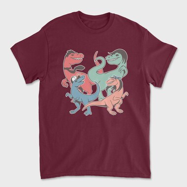 Tricou Barbati (Unisex), Dinosaurs Family