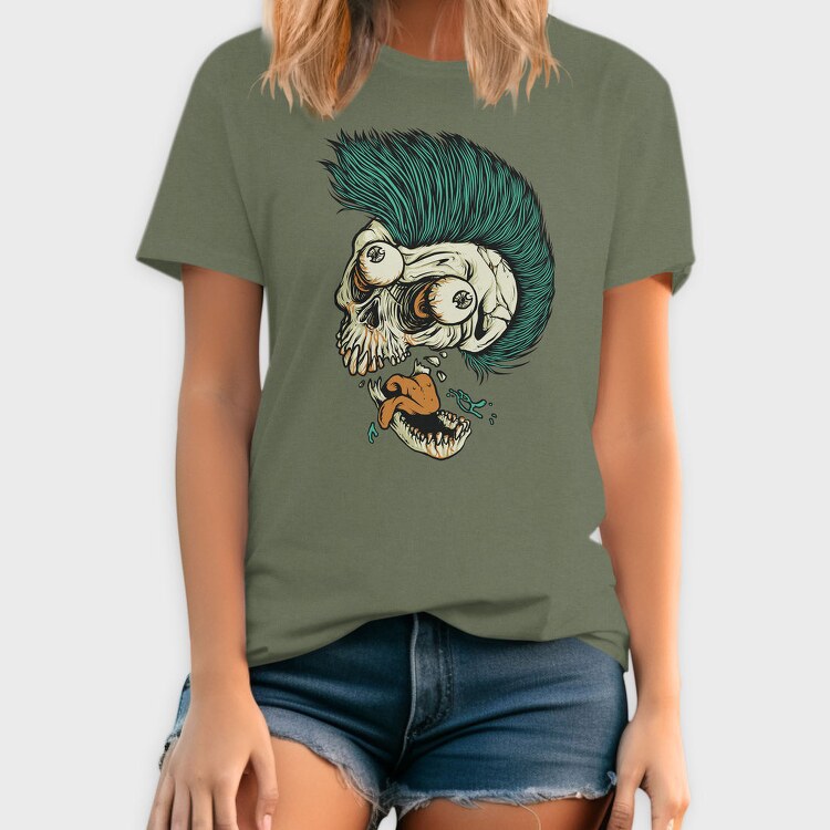 Punk Skull, Tricou Barbati (Unisex)