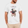 Pug Rose Forever, Tricou Barbati (Unisex)