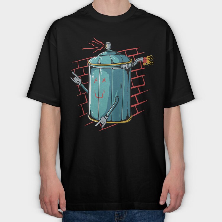 Burning Spray Can, Tricou Oversize Barbati (Unisex)