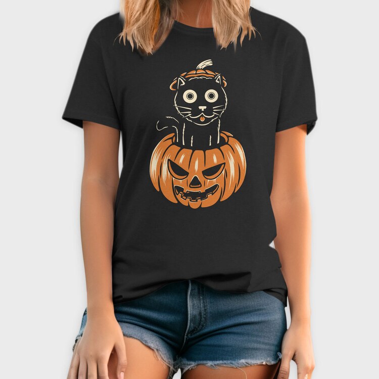 Pumpkin Kitty, Tricou Barbati (Unisex)