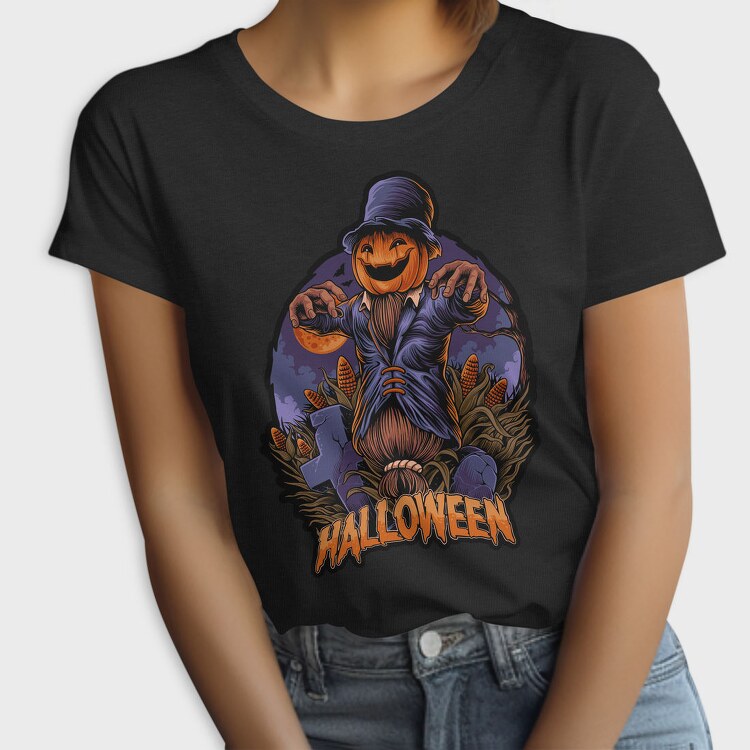 Pumpkin Scarecrow Halloween, Tricou Femei