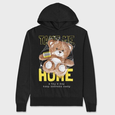 Take Me Teddy Bear, Hanorac Oversize Barbati (Unisex)