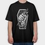 Work Or Die Fist, Tricou Oversize Barbati (Unisex)