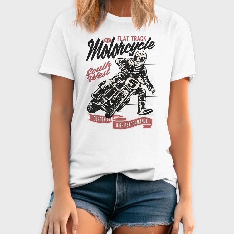 Flat Track Rider, Tricou Barbati (Unisex)