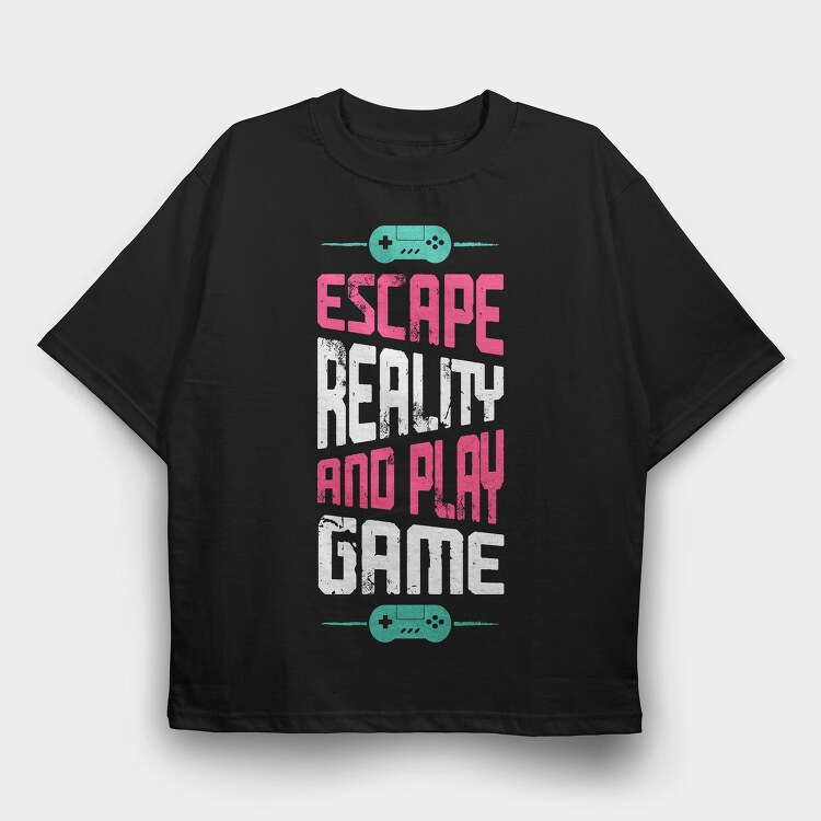 Escape And Play, Tricou Oversize Barbati (Unisex)