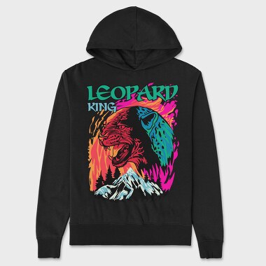 Leopard King, Hanorac Oversize Barbati (Unisex)