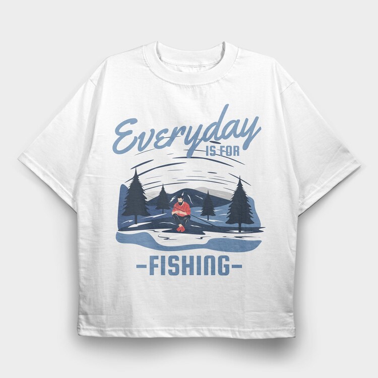 Everyday Fishing Adventure, Tricou Oversize Barbati (Unisex)