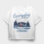 Everyday Fishing Adventure, Tricou Oversize Barbati (Unisex)