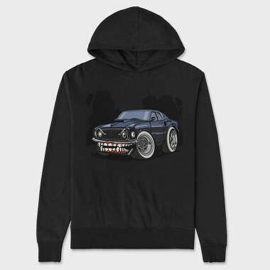 Fanged Muscle Car, Hanorac Oversize Barbati (Unisex)