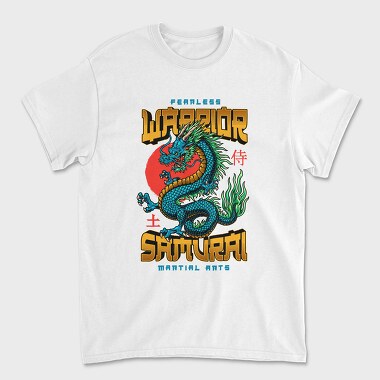 Fearless Samurai Dragon, Tricou Barbati (Unisex)