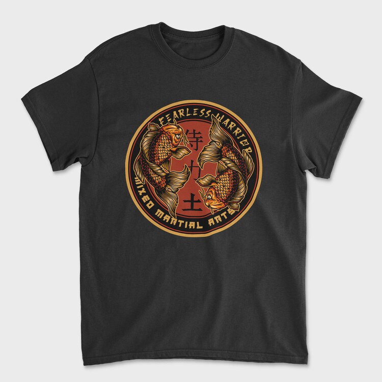 Fearless Warrior Koi, Tricou Barbati (Unisex)