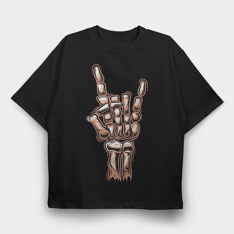 Finger Wave Hand, Tricou Oversize Barbati (Unisex)