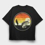 Fishing Sunset, Tricou Oversize Barbati (Unisex)