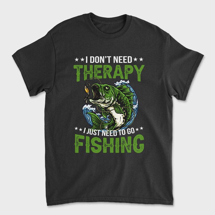 Fishing Therapy Bass, Tricou Barbati (Unisex)