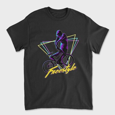 Freestyle Neon Cyclist, Tricou Barbati (Unisex)