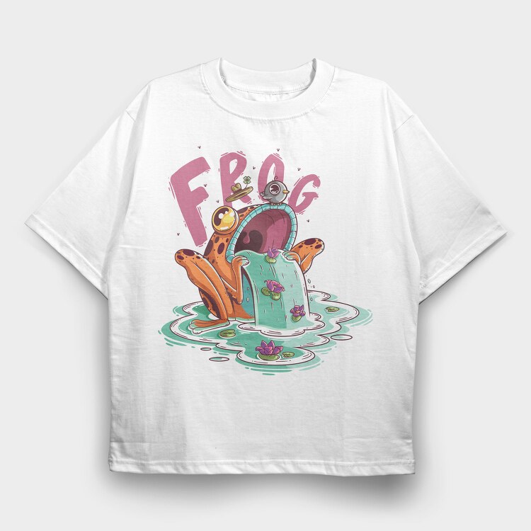 Frogsplash Froggy, Tricou Oversize Barbati (Unisex)