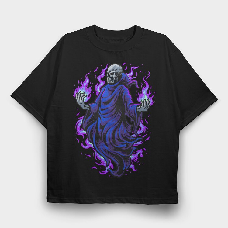 Ghostly Flames, Tricou Oversize Barbati (Unisex)
