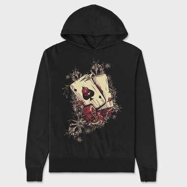 Ace Of Spades Skull, Hanorac Oversize Barbati (Unisex)
