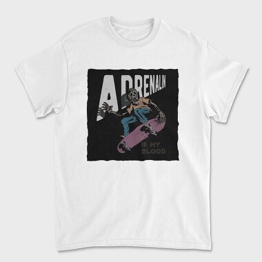 Adrenalinin Blood Skate, Tricou Barbati (Unisex)