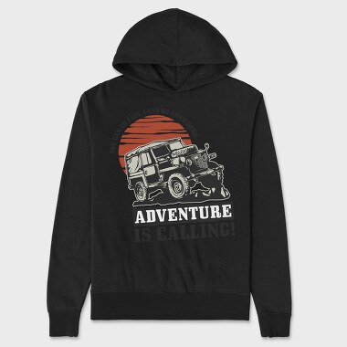 Adventure Calling Jeep, Hanorac Oversize Barbati (Unisex)