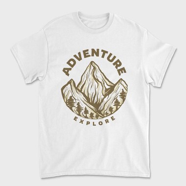 Adventure Explore Mountain, Tricou Barbati (Unisex)