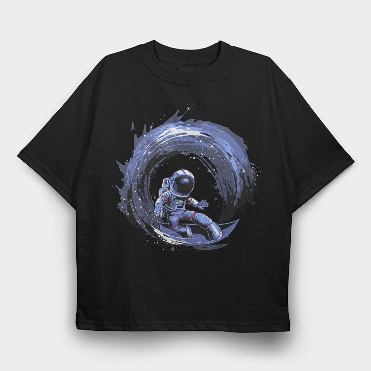Astronaut Wave Surf, Tricou Oversize Barbati (Unisex)
