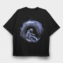 Astronaut Wave Surf, Tricou Oversize Barbati (Unisex)
