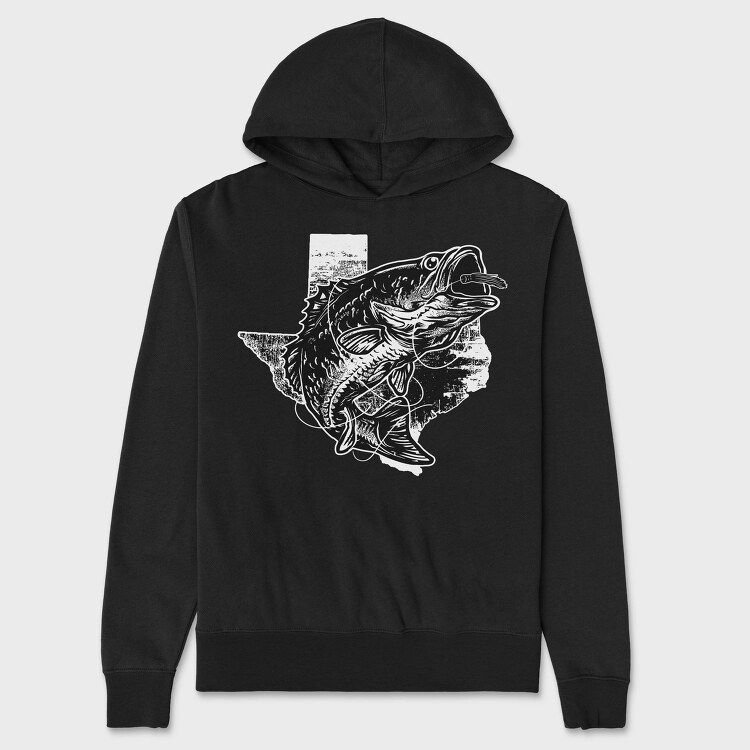 Bass Fish Hook, Hanorac Oversize Barbati (Unisex)