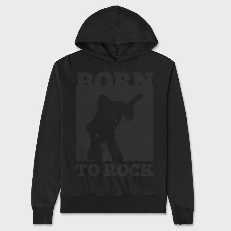 Born To Rock Guitar, Hanorac Oversize Barbati (Unisex)