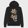 Cat King Meow, Hanorac Oversize Barbati (Unisex)