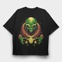 Alien Grin, Tricou Oversize Barbati (Unisex)