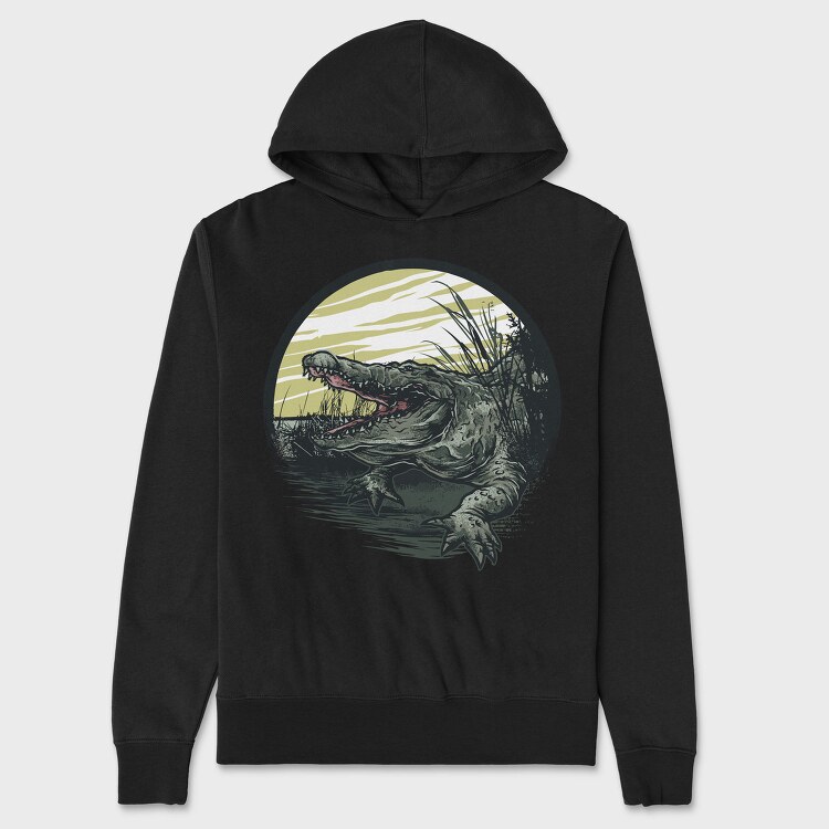 Alligator Attack, Hanorac Oversize Barbati (Unisex)