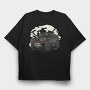 Angry Hummer Teeth, Tricou Oversize Barbati (Unisex)
