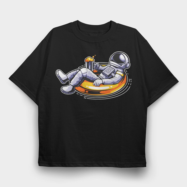 Astronaut Beer Float, Tricou Oversize Barbati (Unisex)