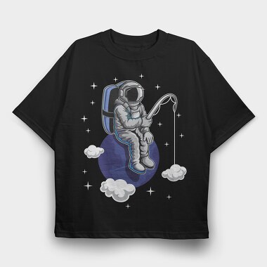 Astronaut Cloud Catcher, Tricou Oversize Barbati (Unisex)