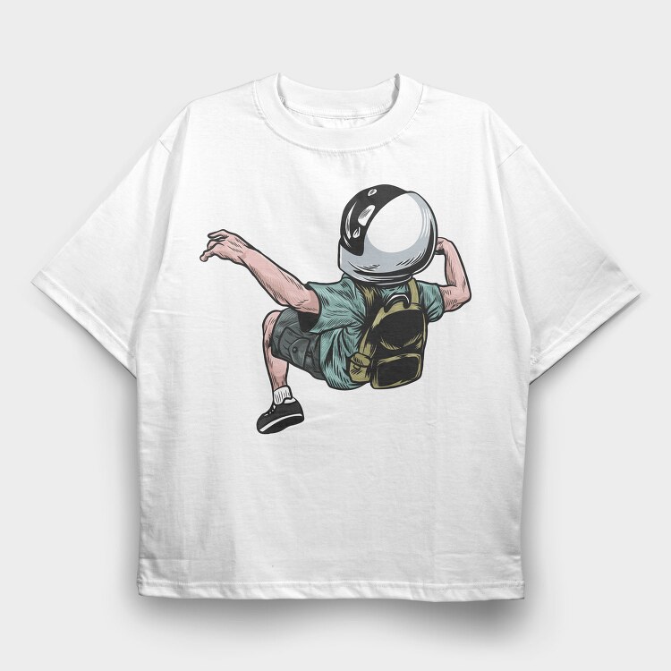 Astronaut Jump, Tricou Oversize Barbati (Unisex)