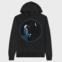 Astronaut Moon Night, Hanorac Oversize Barbati (Unisex)