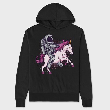 Astronaut Unicorn Space Ride, Hanorac Oversize Barbati (Unisex)