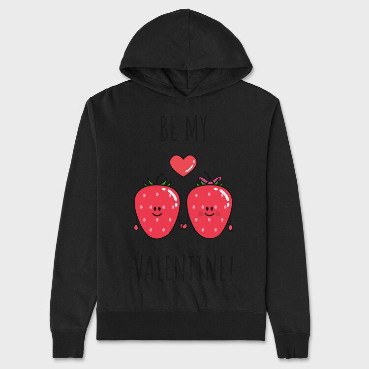 Be My Strawberry Valentine, Hanorac Oversize Barbati (Unisex)